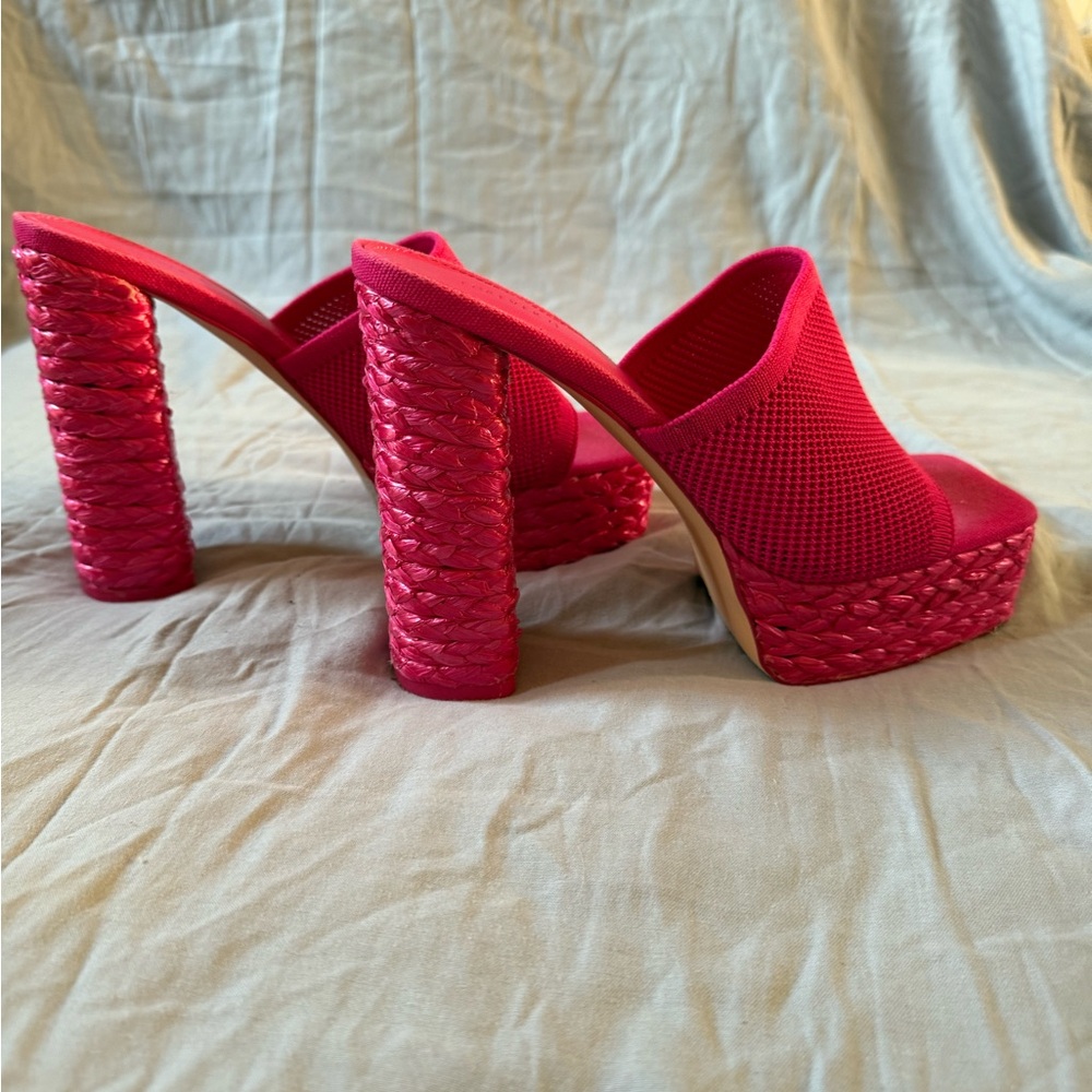 Forever 21 Hot Pink Platform Slide Mules - Picture 5 of 14